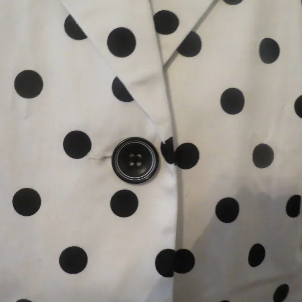 Dressbarn Jacket 3/4 sleeves size XL Polka Dot New - Picture 6 of 7